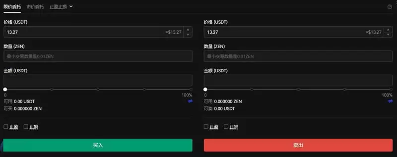 ZEN币买卖操作