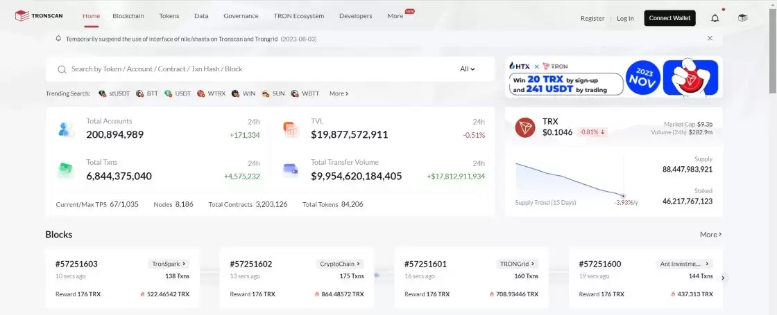 什么是波场区块链浏览器(Tronscan) 如何使用Tronscan