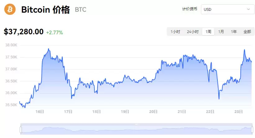 比特币今日行情价格_11月23日BTC最新价格美元走势图分析