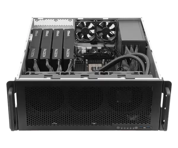 华擎工作站配备四块AMD R9700 32GB专业显卡:搭载Zen5/4线程撕裂者