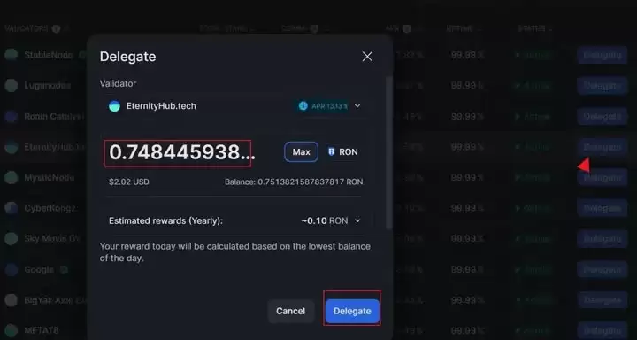 RONIN生态质押操作步骤及RONIN空投预期