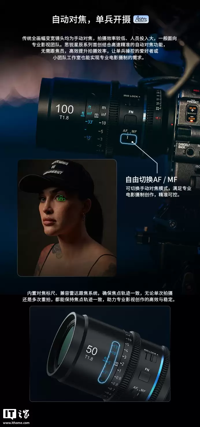 单只 5999 元:思锐星辰 1.33x 全画幅自动对焦变宽电影镜头开启预售,覆盖 50、75、100mm 焦段