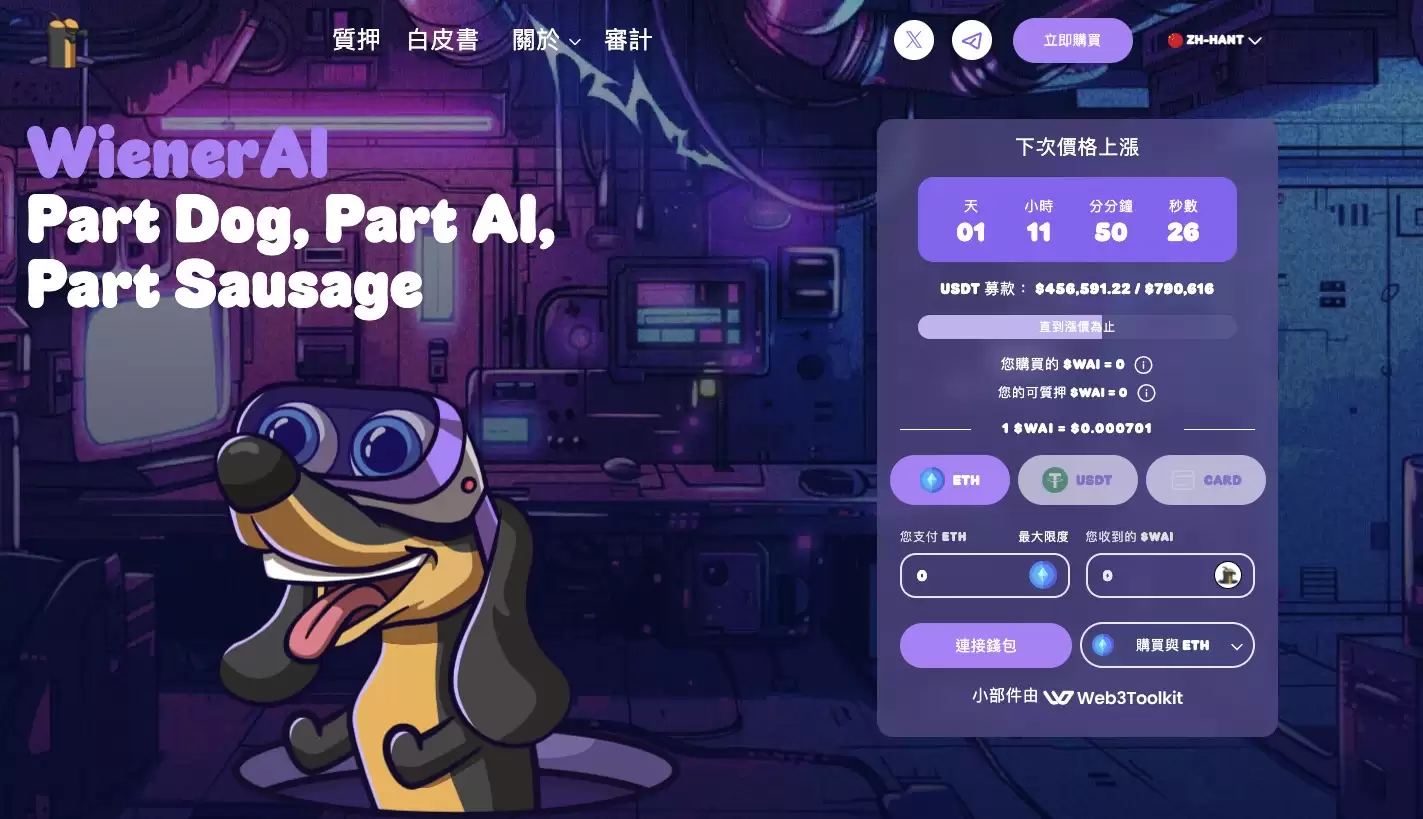 新人工智能AI币ICO WienerAI已吸引了35万美元投资　是下一个Scotty the AI？