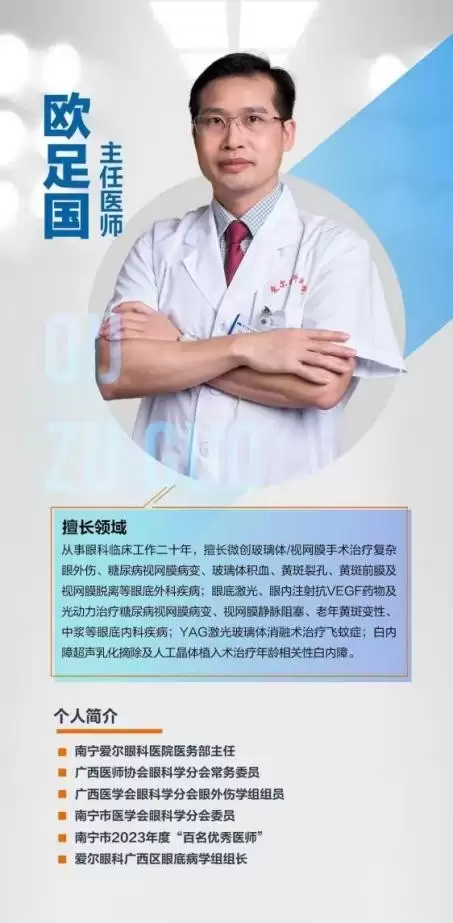 二十载默默坚守临床,欧足国主任助北海爱尔眼底专科六年赢口碑