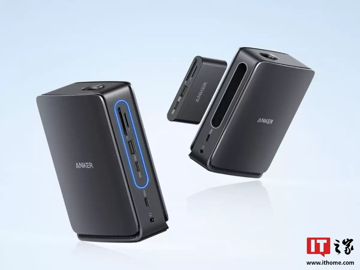 Anker 安克推出 Nano 13 合 1 扩展坞：子母设计，最多可连 3 台显示器