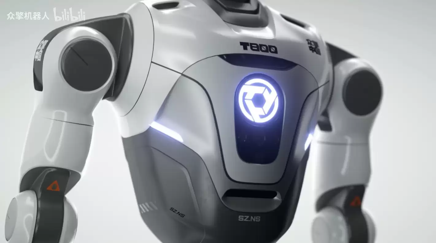 众擎 T800 人形机器人亮相:空中回旋踢,一脚踹烂门