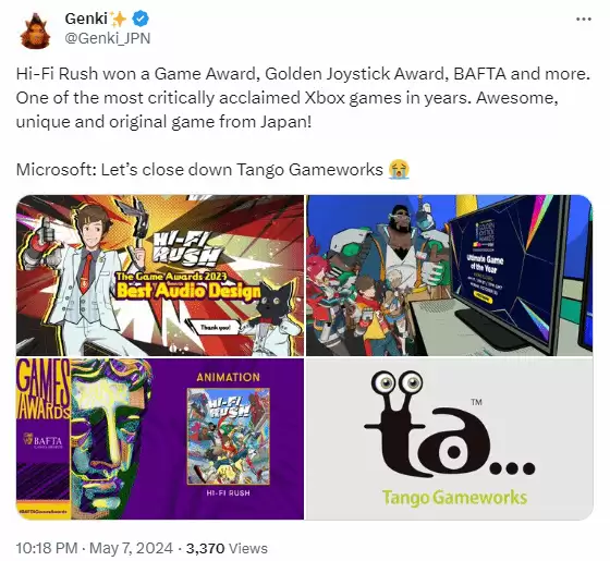 玩家力挺Tango：Xbox为何关闭优秀工作室？