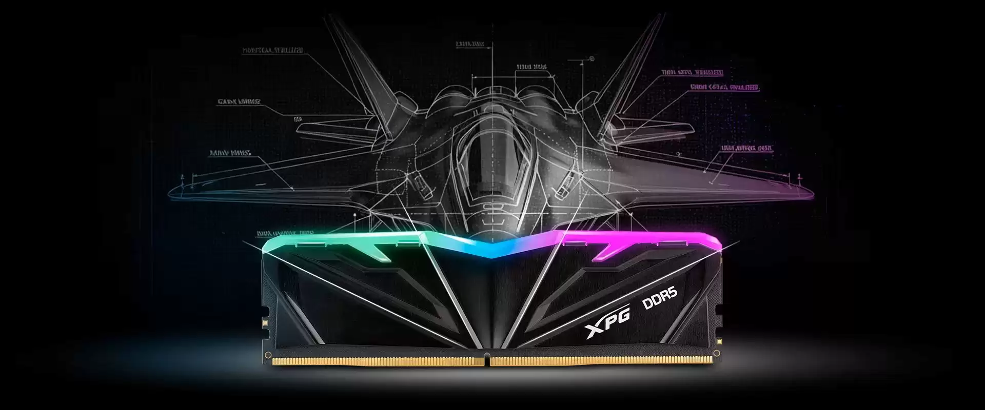 威刚 XPG 推出 ARMAX (RGB) DDR5 内存条,马甲灵感来自战斗机线条