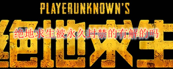 绝地求生被永久封禁的有解的吗