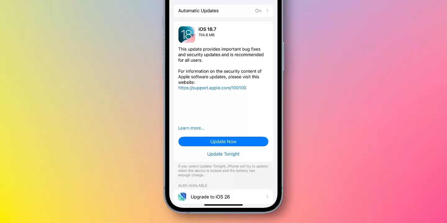 苹果调整更新策略，iPhone 16等用户首推升级iOS 26.1系统