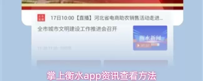 掌上衡水app资讯查看方法