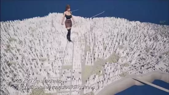 女巨人游乐园发布20×20公里程序化城市，支持4K/120帧运行