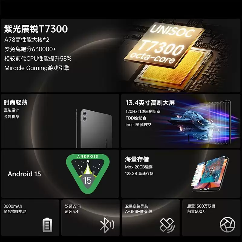 台电T65 2026款平板发布：13.4英寸120Hz屏+63万跑分，售899元