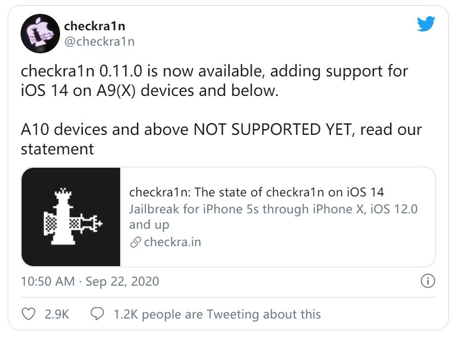 iOS 14 可以越狱了吗?支持哪些设备? iOS 14 可以越狱了吗?支持哪些设备?