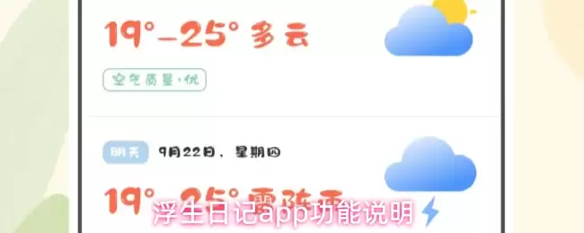 浮生日记app功能说明