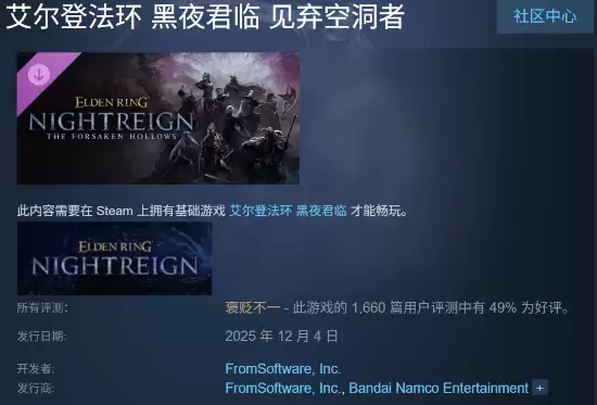 艾尔登法环DLC见弃空洞者因内容单薄遭玩家差评