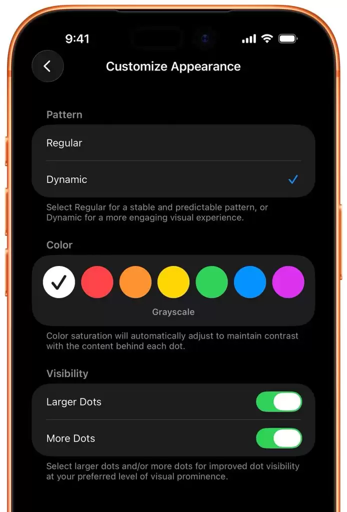 拯救晕车党：苹果 iOS 26“车辆运动提示”新增 6 种颜色与动态模式调节