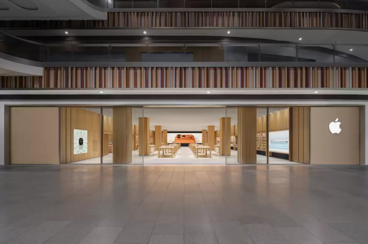 北京第六家苹果 Apple Store 零售店官宣 12 月 6 日开业，店铺外观首秀