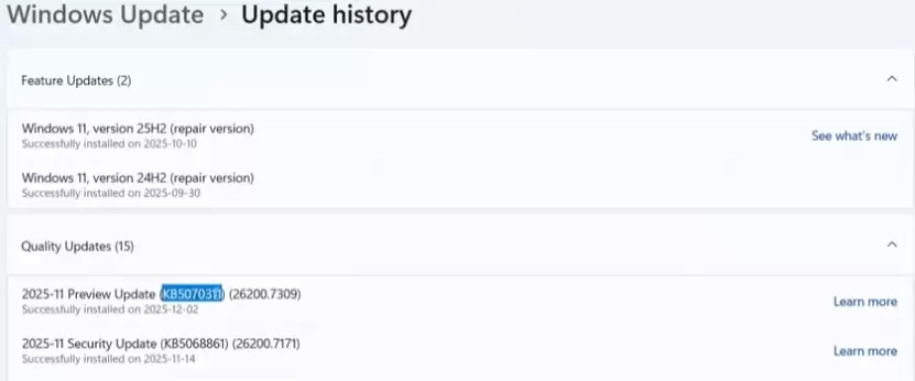 避坑微软 11 月 Win11 可选更新:文件管理器“闪光弹”、英特尔独显不兼容