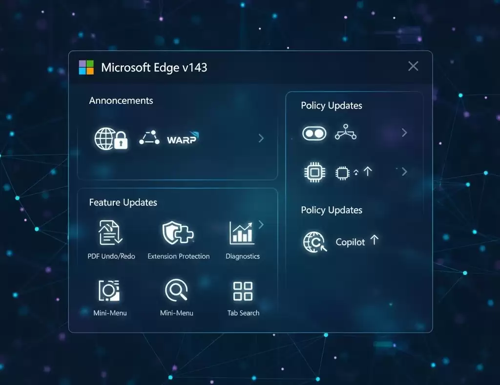 微软发布 Edge 143 稳定版:PDF 注释支持撤销重做,Mac 版移除“迷你菜单”