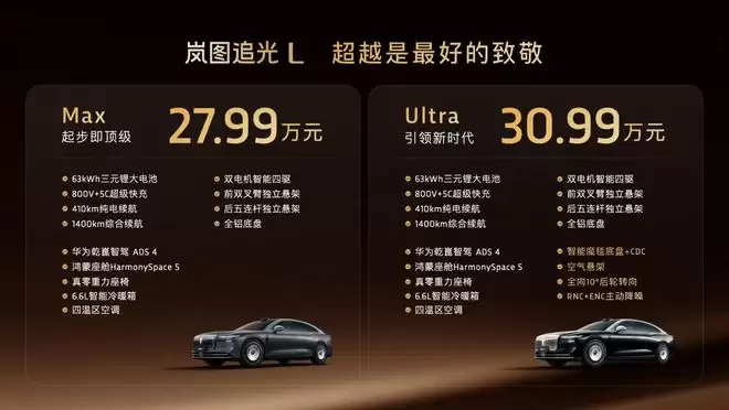 岚图追光L27.99万起！标配华为全家桶+800V 这是要卖爆的节奏？