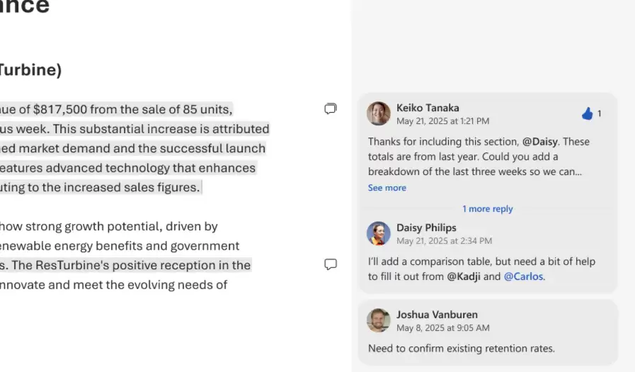 微软推网页版Word新界面 优化评论区交互提升审阅效率