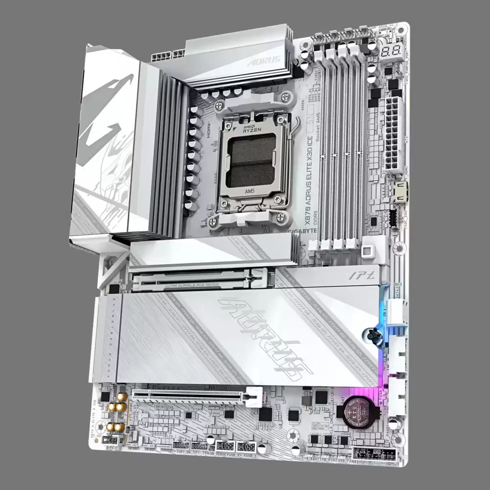 技嘉发布X870 AORUS ELITE X3D ICE主板