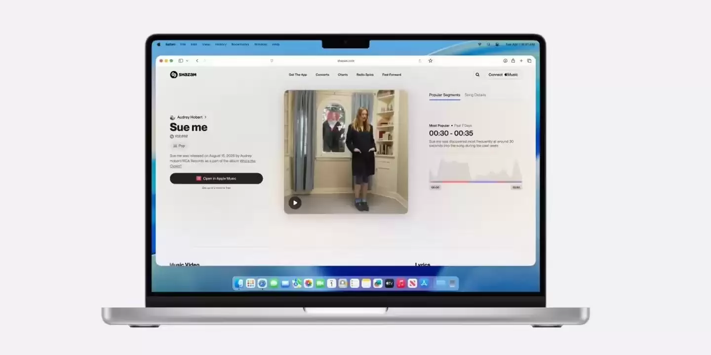 苹果Shazam上线“热门片段”功能，揭示音乐中最受欢迎的段落