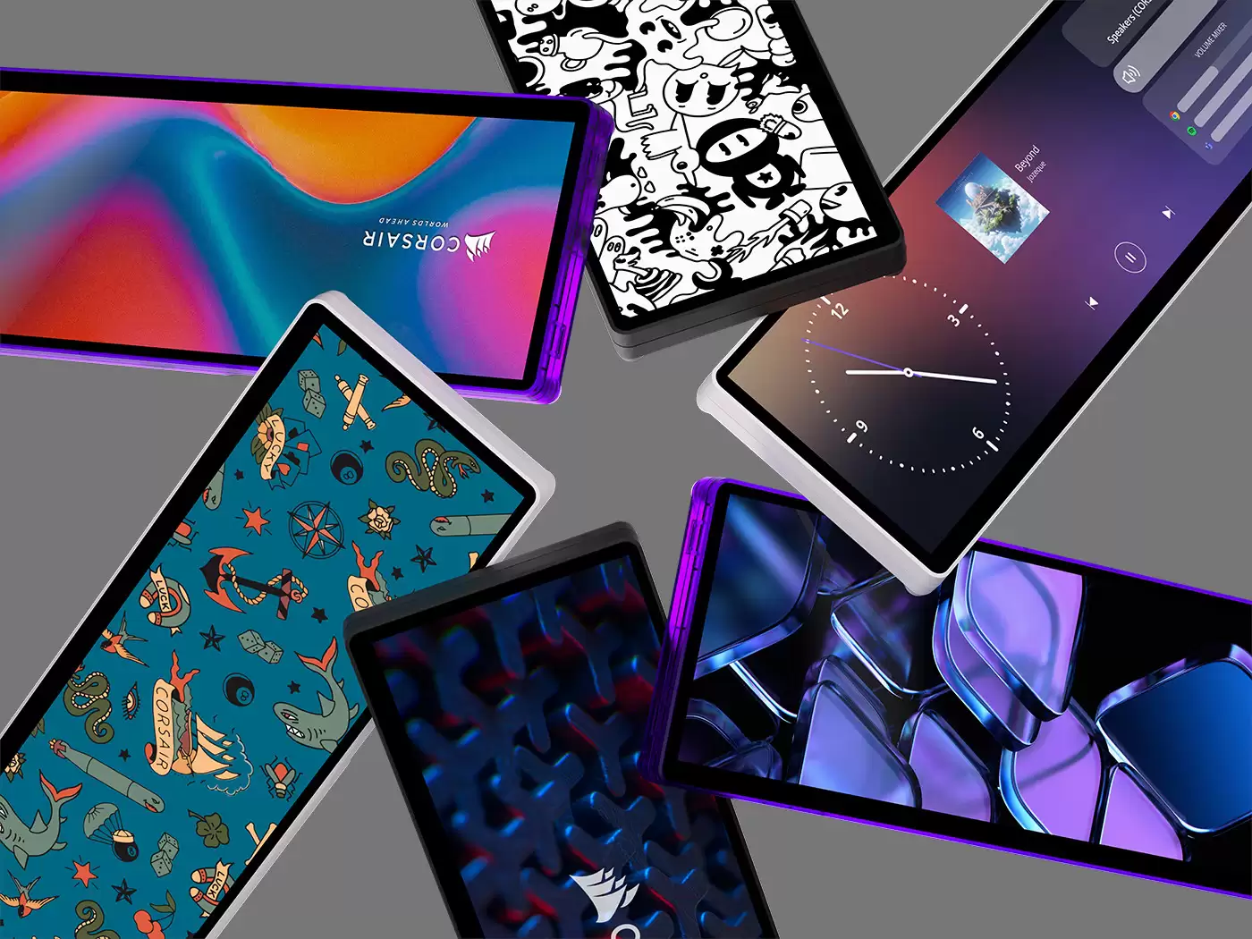 为游戏创作环境增添一抹亮色，海盗船推出原子紫与白色版XENEON EDGE副屏