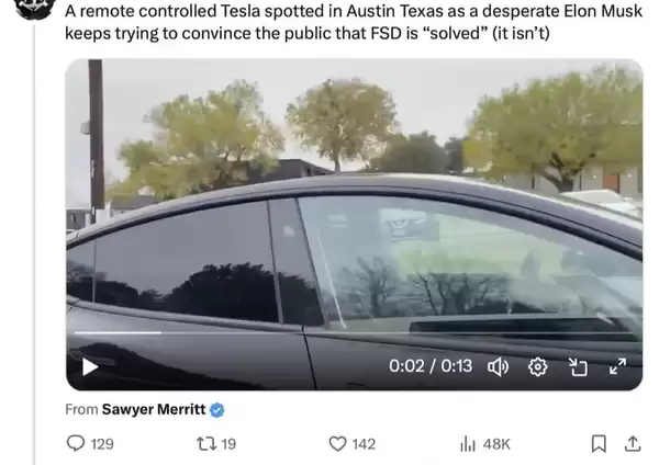 无安全员、无乘员 马斯克发文:特斯拉启动无人驾驶Robotaxi路测