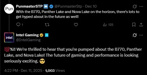 Intel激情误发锐炫B770显卡:3000元档最期待游戏卡还有戏