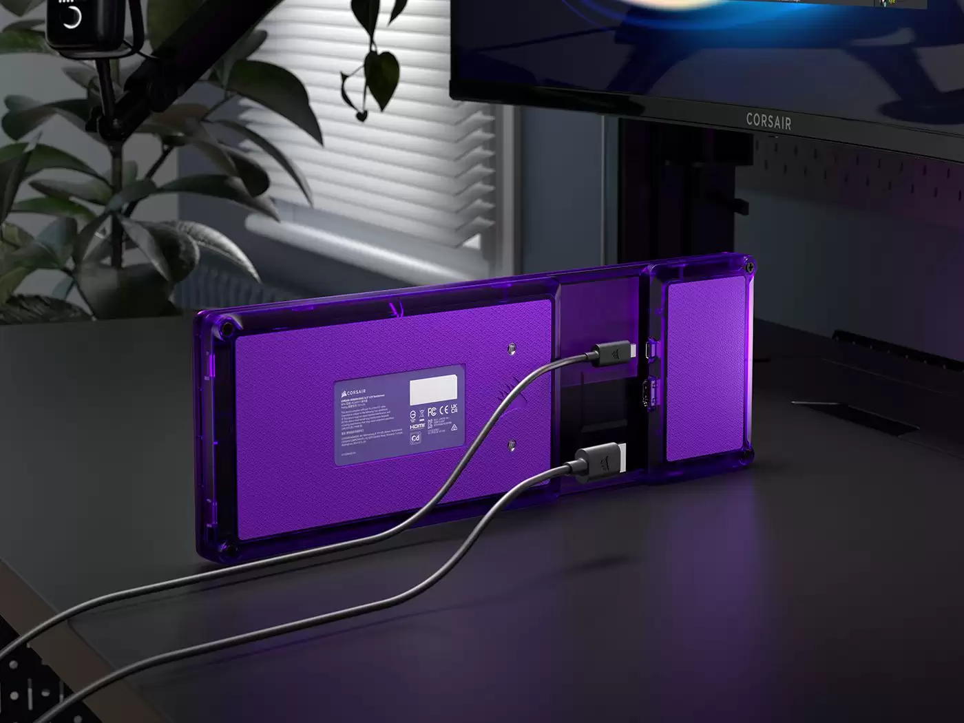 为游戏创作环境增添一抹亮色，海盗船推出原子紫与白色版XENEON EDGE副屏