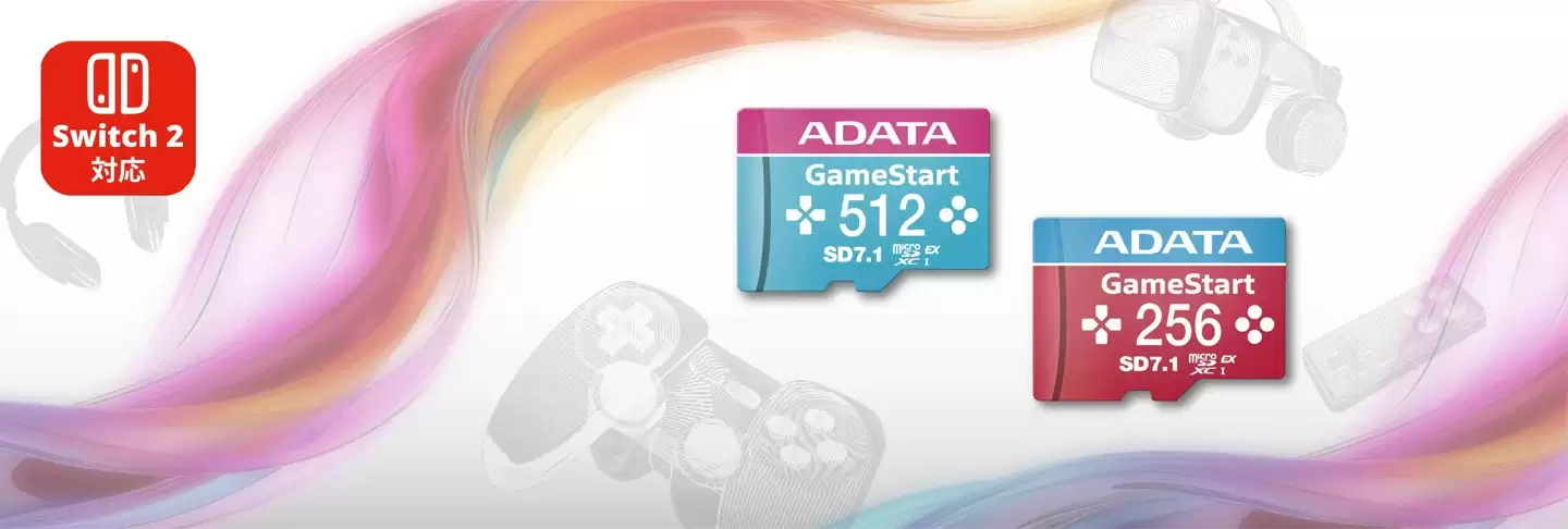 威刚在日本推出 GameStart 款 microSD Express 存储卡,游戏手柄主题设计
