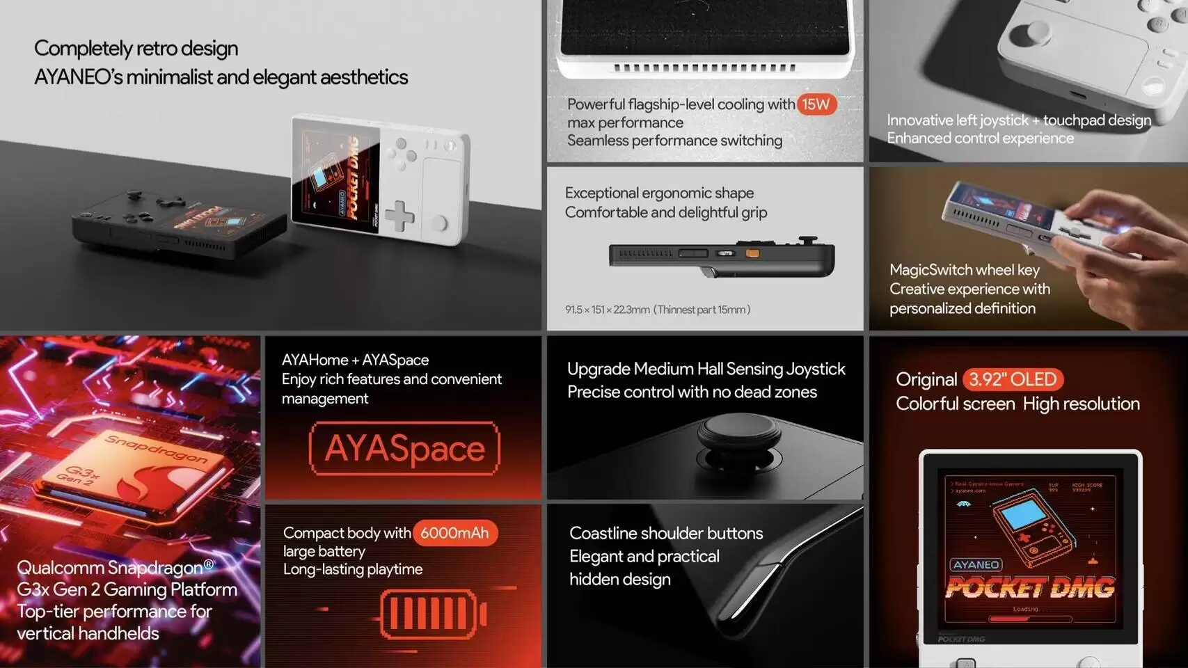 AYANEO 推出 Pocket DMG 亮银限定版复古掌机：骁龙 G3x Gen 2 芯片，触摸式右摇杆