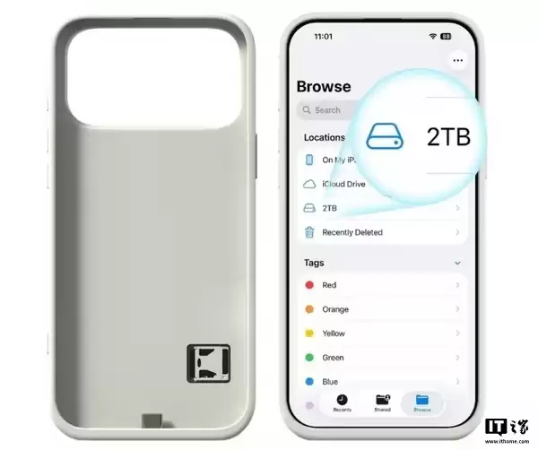 Dockcase Selfix 背屏保护壳现身：自带 1.6 英寸圆形屏、microSD 卡槽，适配苹果 iPhone 17 Pro 系列