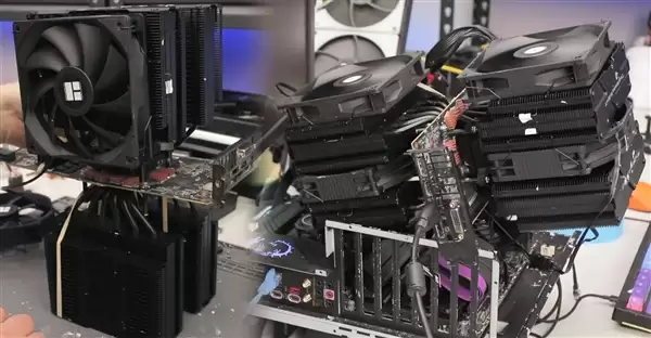 RTX 2060装上CPU塔式散热器：热点温度骤降35°C！