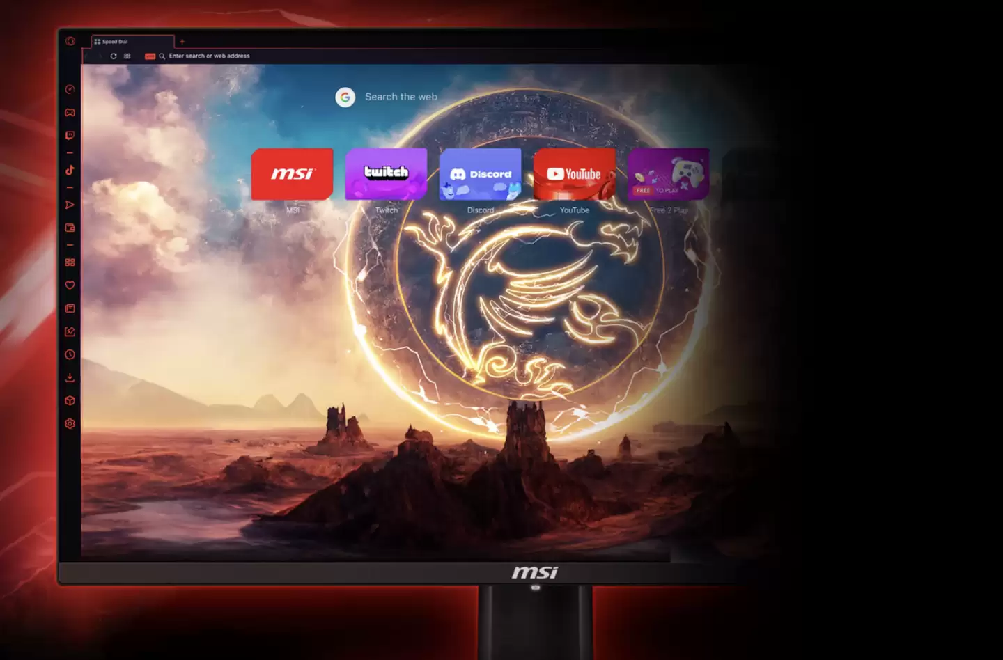 微星宣布与 Opera GX 合作推出联名浏览器，内置吉祥物“阿龙”养成游戏