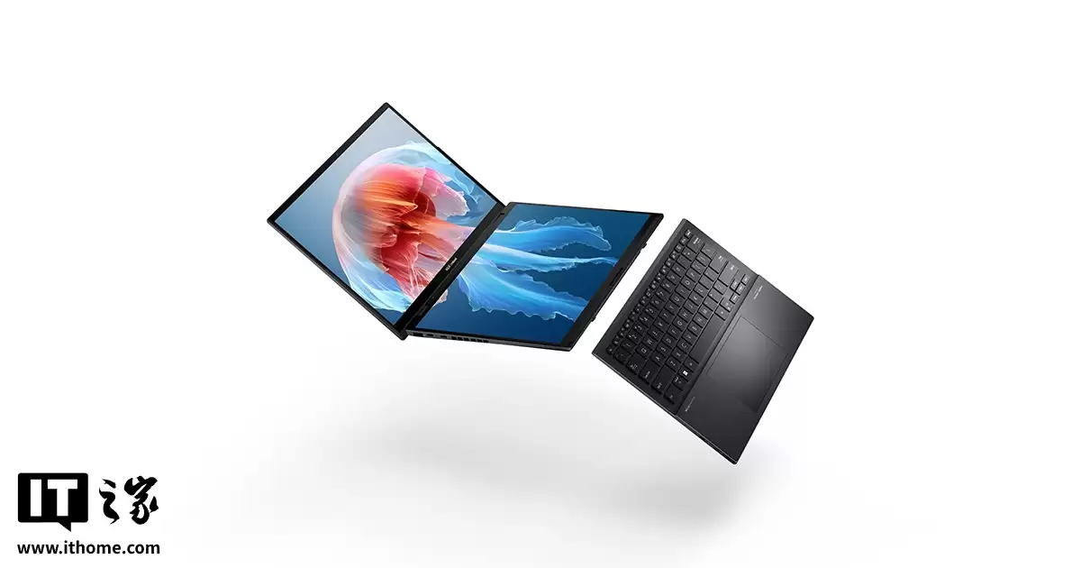 华硕预热新一代 Zenbook DUO 双屏笔记本：双电池设计，CES 2026 正式亮相