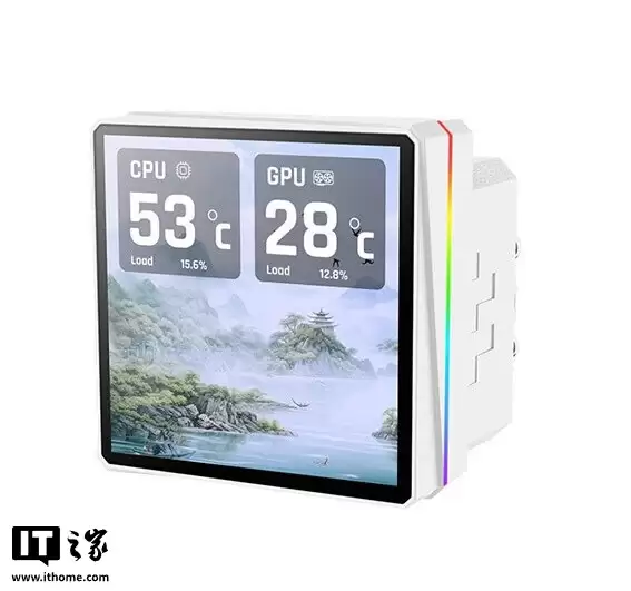 曜越推出 TH360 V3 Ultra ARGB Sync 白色版一体式水冷散热器,内置 4 英寸彩屏