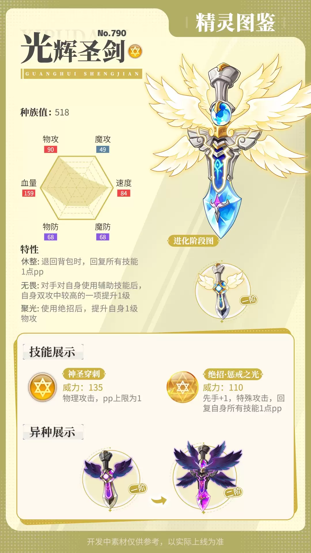 《西普大陆》光辉圣剑精灵信息