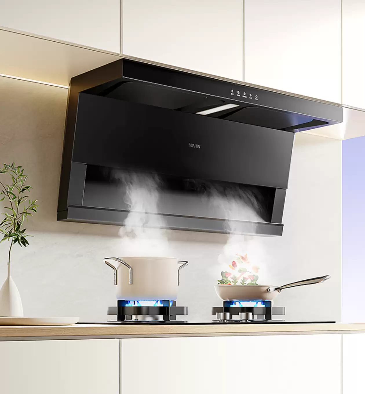 27m³ 超大吸力仅千元：美的华凌 H71 顶侧双吸油烟机 1799 → 1119 元再降价