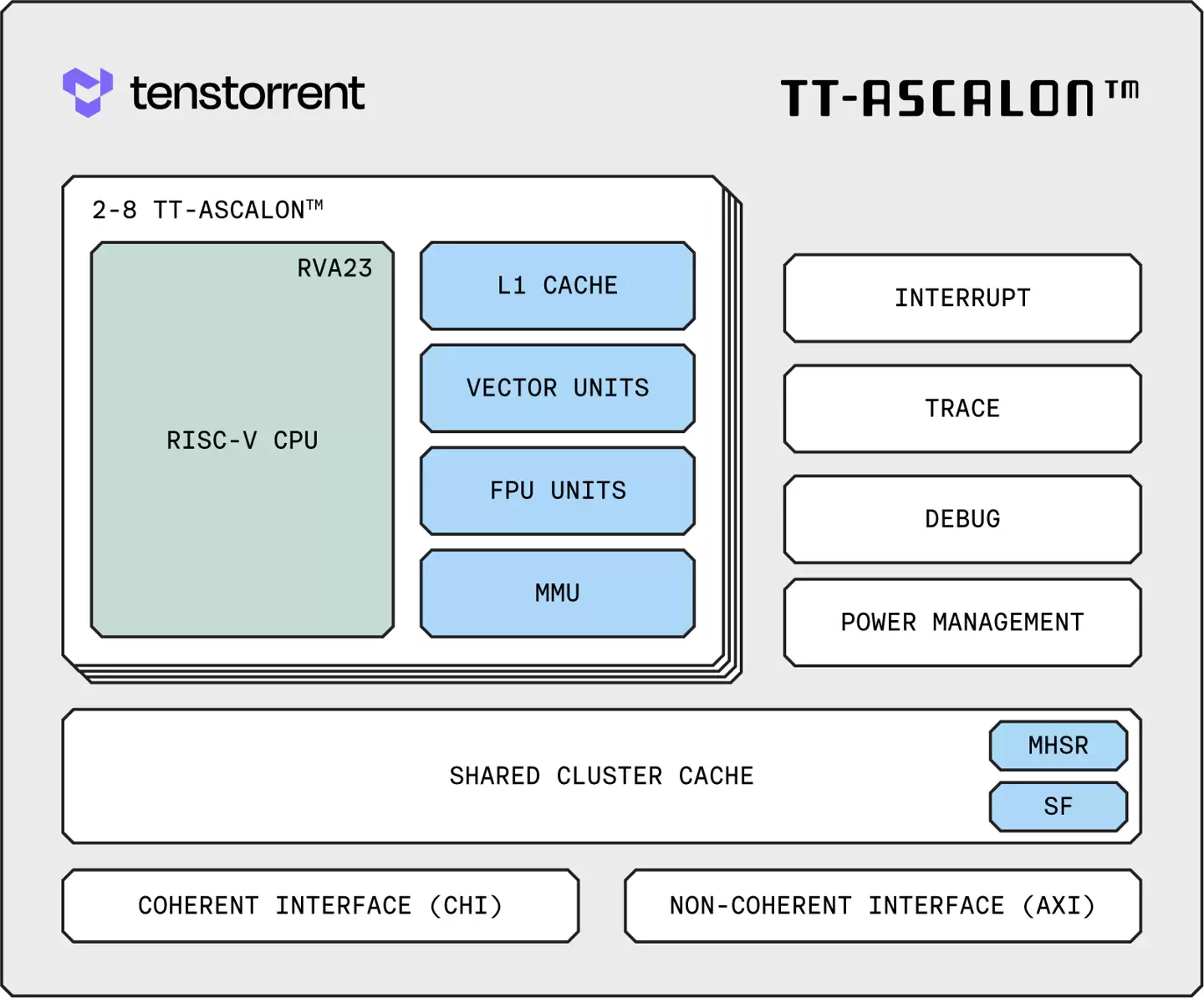 Tenstorrent 推出世面最高性能RISC-V CPU IP TT-Ascalon