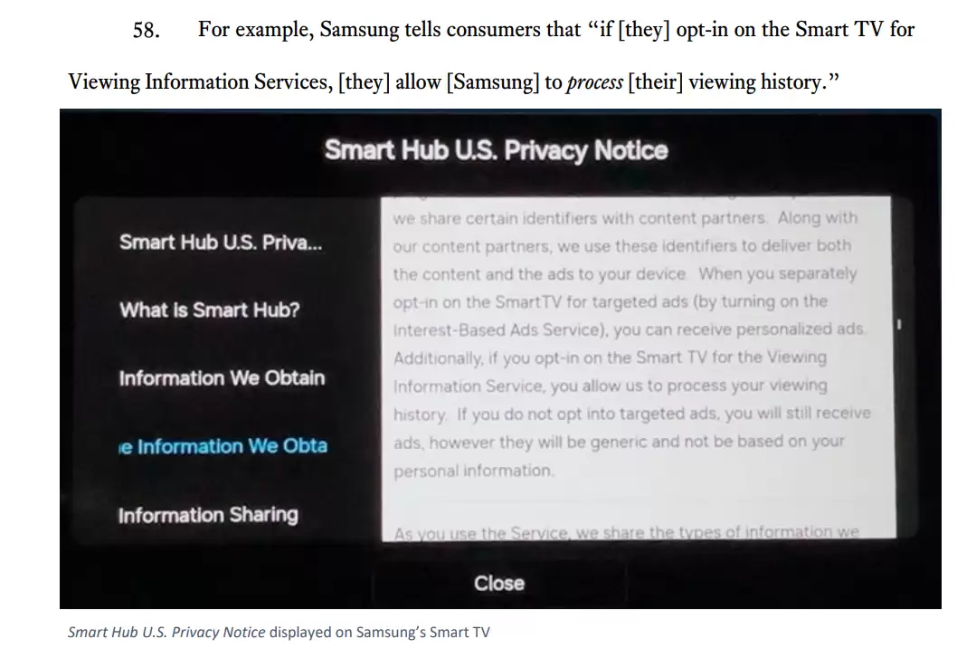 每秒截图 2 次：三星等五大品牌电视在美国得州被控“大规模监视用户”
