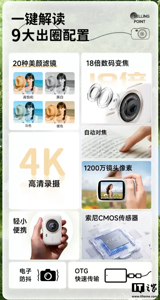 联想推出 X1 数码相机:小巧可爱造型、12MP 传感器,349 元起