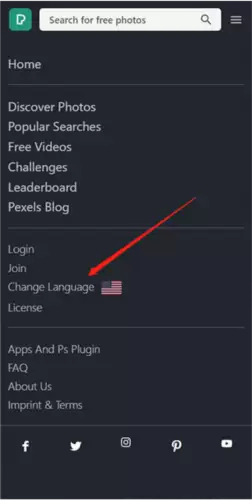 《pexels》中文设置方法