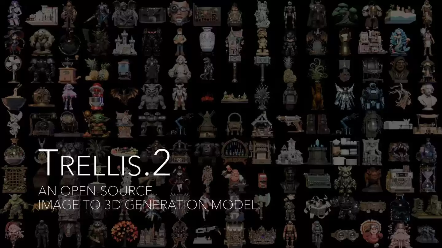 图片一键变身高精度3D模型 微软开源最新AI工具TRELLIS.2