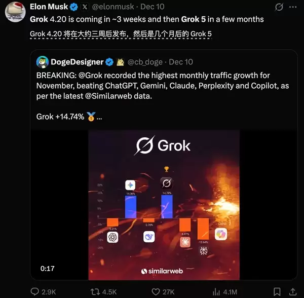 马斯克放话：xAI三年内击败竞争对手