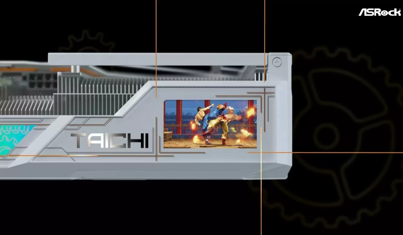 华擎推出 RX 9070 XT Taichi 白色显卡,自带 2 英寸 LCD 小屏