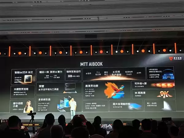 摩尔线程发布MTT AIBOOK笔记本:首发自研长江SoC!32GB+1TB售9999元