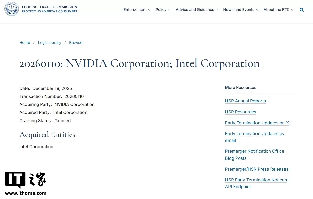 英伟达 50 亿美元投资英特尔获批，将共同开发“革命性”芯片